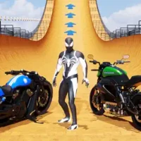 Stunts Motor Bike Super Heroes